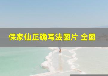 保家仙正确写法图片 全图